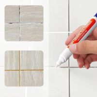 2 Pcs/Set Waterproof Tile Marker Grout Pen Wall Seam Pen 10 Colors Optionalfor Tiles Floor Bathroom Decontamination Seam Repair