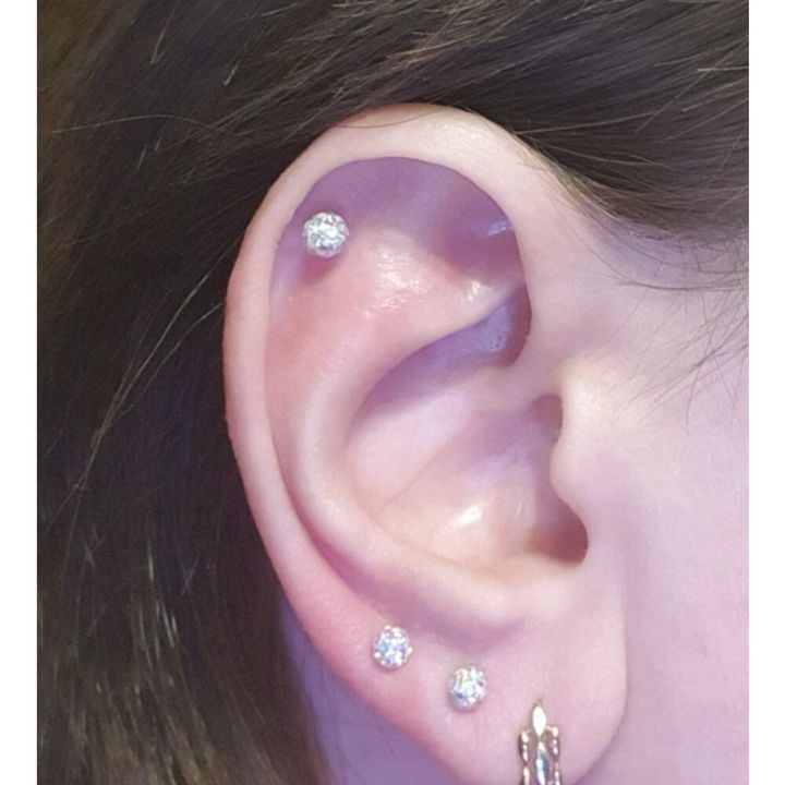 1ชิ้นเฟอริโดอิพอกซีคริสตัลเกลียวหูกระดูกอ่อน-tragus-labret-ต่างหูแบบมีแท่งตรงปลายในระดับอุตสาหกรรมเครื่องประดับแบบเจาะของร่างกาย