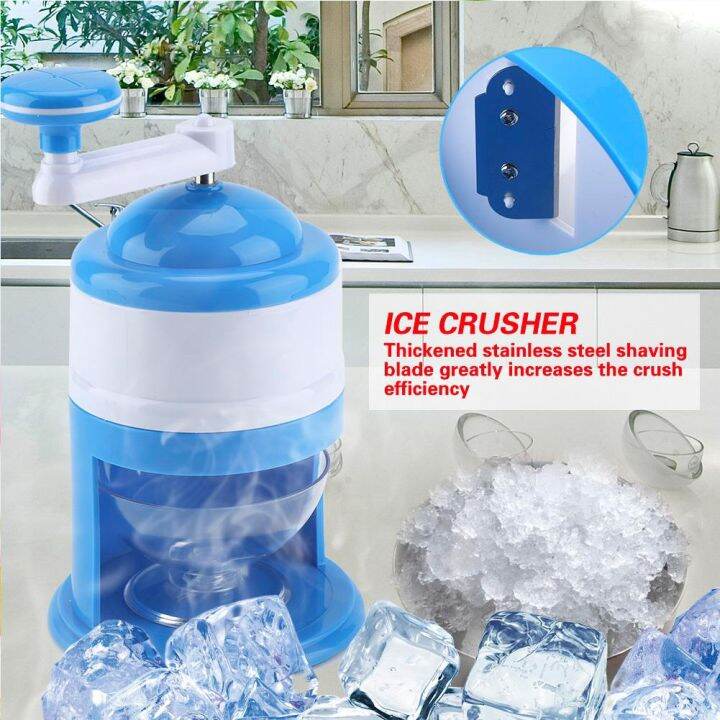 Manual Ice Shaver Ice Crusher Hand Crank Shredding Snow Cone Perfect
