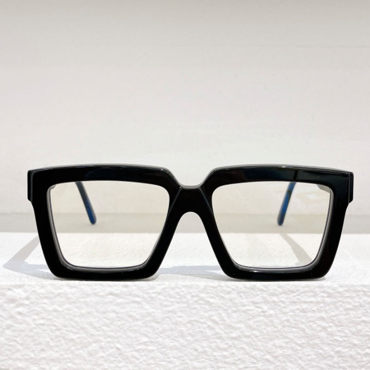 e-k26-acetate-เคลือบสีดำแว่นตาเฟรมคลาสสิกแฮนด์เมดหรูหราแว่นตาผู้หญิงแฟชั่นแว่นตาใบสั่งยาด้วยกรณี