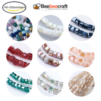 200 pc Glass Beads Mixed Style Faceted Cube Mixed Color,2x2x2mm, Hole: 0.5mm