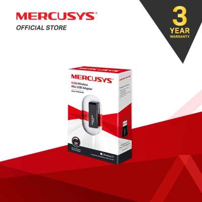 WIRELESS USB ADAPTER (ยูเอสบีไวไฟ) MERCUSYS MW300UM - N300 WIRELESS MINI USB ADAPTER