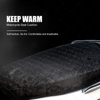 Universal Motorcycle Seat Cover Warm Fleece Winter Seat Cushion Comfortable Electric Scooter Seat Cover Easy to Install Black