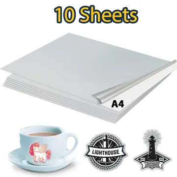 10 Sheets Transparent Sticker Paper A4 Printable Vinyl Sticker Clear Label  Paper for Inkjet Printer Self Adhesive A4 Paper Sheet