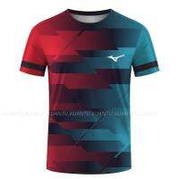 2023 New Quick Drying Table Tennis Clothes Men T-shirt With Logo Printing Badminton Uniforms  Suits Lapel  T shirt