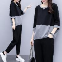 COD DSFGERRTYTRRE 2022 new Korean fashion loose large two piece casual pants and T shirt Leggings suit for women