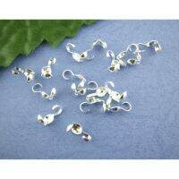 Bead Tips Knot Cover ตัวปิดปม ขนาด 9x3 มม. รู 1.5 มม. สีเงิน Silver แพ็ค 500 ชิ้น