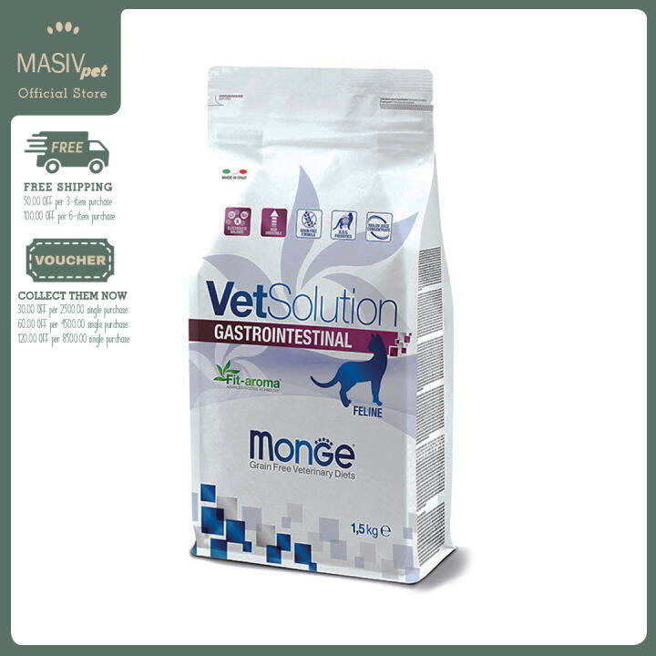 Monge Vet Solution Gastro Intestinal 1.5kg Cat Dry Food Pellets Kibbles