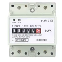 1 Piece Electric Single Phase Two Wire Energy Meter KWh Counter AC 220V Consumption Analog Electricity Wattmeter (A)