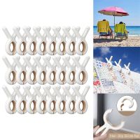 24 Piece Plastic Clothes Pins Beach Towel Clips Laundry Clothespins, Blankets To Clothesline And Hanging Rack