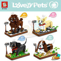 ชุดตัวต่อ LOVELY PETS ตัวต่อสุนัขสัตว์เลี้ยงแสนน่ารัก SY801002A-SY801002D มี 4 แบบให้เลือก