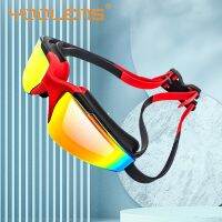 YOOLENS Anti-Fog Swim Goggles Anti-UV Glasses Large Frame Silicone for Men and