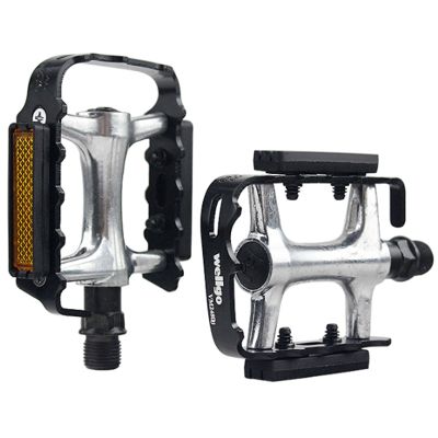 Wellgo M248 MTB Bike Pedals Aluminum Alloy Mountain Bicycle Bearing Pedal Parts DU Peilin Bearing with Reflector Bicycle Parts