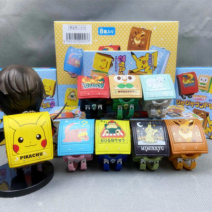 ต้นฉบับญี่ปุ่นแคนดี้ทอย-rement-กระเป๋านักเรียนโปเกมอนจิ๋วรูปคาวาอิ-pikachu-น่ารักจี้อะนิเมะของขวัญ