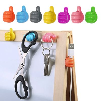 【CW】 Multifunctional Thumb Wire Holder Organizer Silicone Cartoon Data Cable Wall Winding Fixer Accessories Decoration