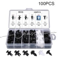 【No-profit】 Lucky Hub 100Pcs ผสม Auto Fastener คลิปรถ Body Push Retainer Pin Rivet กันชนประตู Trim แผง Retainer Fastener Kit รถอุปกรณ์เสริม