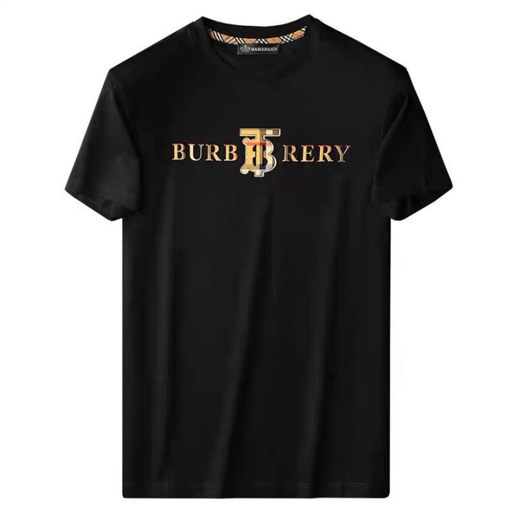 ส่งของ-เสื้อยืดแขนสั้น-คอกลม-ผ้าฝ้ายแท้-พิมพ์ลาย-burberry-burberry-ระดับไฮเอนด์-แฟชั่นฤดูร้อน-สไตล์ยุโรป-สําหรับผู้ชาย