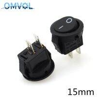 10PCS Small Round Black 2pin Power Switch rocker switch 3A 250V switch