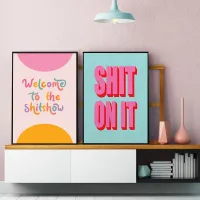 Funny Bathroom Sign Canvas Prints And Posters Welcome To The Shitshow Quote Art for Painting Wall Pictures Bedroom Kitchen Decor