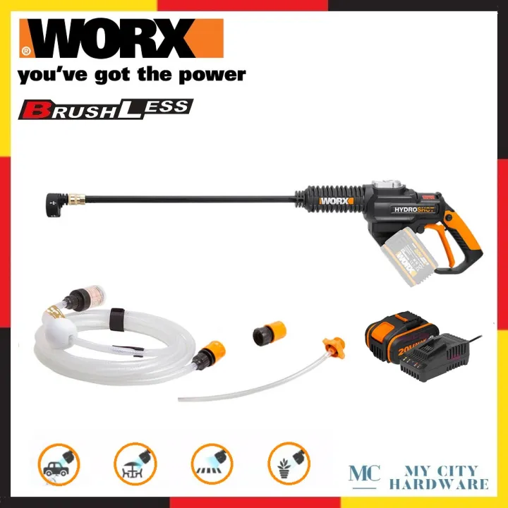 WORX WG630E 20V Cordless Hydroshot Portable High Pressure Cleaner with