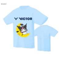 เสื้อแบดมินตัน Victor สำหรับผู้ชายและผู้หญิงใหม่2023ฤดูร้อนชุดออกกำลังกายระบายอากาศ Comfort ดูดซับเหงื่อกีฬาวิ่งแห้งเร็วกีฬากลางแจ้ง