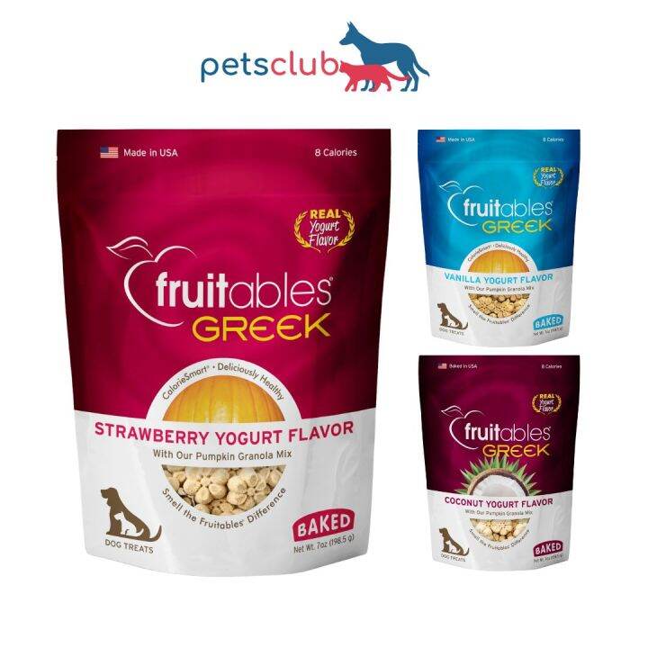 Fruitables Greek Yogurt Dog Treats, 7oz, Available in Vanilla