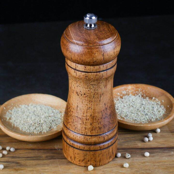 hot-new-เครื่องบดพริกไทยแบบแมนนวลไม้-shaker-oak-wood-pepper-mill-spicegrinder-millgadgets-tools