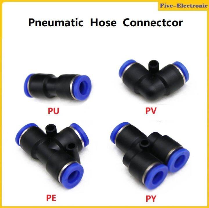 5/20Pcs Pneumatic Fitting Hose Connector Tube Plastic Joint Compressor