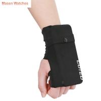 MASEN มัลติฟังก์ชั่ ซิปมีซิป เคสข้อมือโทรศัพท์ กระเป๋าสำหรับขี่จักรยาน การปั่นจักรยาน ห้องออกกำลังกายในยิม ถุงถุงมือวิ่ง ถุงแขนสำหรับวิ่ง ที่ยึดสายรัดข้อมือ กระเป๋าสตางค์สายรัดข้อมือ