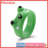 Ministar แหวนกบน่ารักแหวนเรซิ่นอะคริลิกคู่รักสำหรับผู้หญิงหญิงสาวแหวนเดินทางคู่