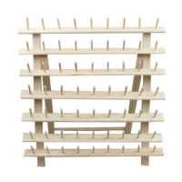 63 Spool Wood Sewing Thread Stand Organizer Embroidery Storage Rack Holder Bracket xobw