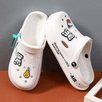 36-45 Womens Mules &amp; Clogs Summer Female Sandals Flat Bottom Cartoon Soft Sole Beach Slippers Ladies Garden Shoes Hw20