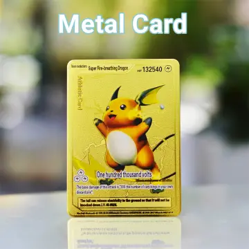 2023 new Spanish Pokémon Cards Metal Pokemon Letters Spanish Pokemon Iron  Cards Mewtwo Pikachu Gx Charizard Vmax Cartas Pokémon