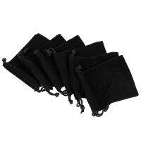 Black Velvet Drawstring Jewelry Bags 3"