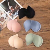 【CW】 1 Pairs Women Latex Bra Pads Water Drop Shape Removable Breathable Push Up Cups Inserts Breast Cushion Bikini Enhancers