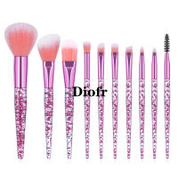 Diofr  พร้อมส่ง ชุดแปรงแต่งหน้า 10แปรงแต่งหน้า แปรงปัดแก้ม ขนนุ่ม สวยจบครบในชุดเดียว Make up brush set