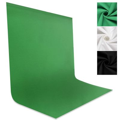 IRCTBV การถ่ายทอดสดการพื้นหลังการถ่ายภาพหน้าจอสีเขียวสีขาวสีดำผ้าฝ้ายบริสุทธิ์ผ้าฉากหลังเรียบ