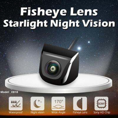 รถกล้องมองหลัง HD Night Vision ย้อนกลับที่จอดรถตรวจสอบ170องศาปลาตาเลนส์ IP68กันน้ำภาพความละเอียดสูงกล้องมองหลังสำหรับย้อนกลับที่จอดรถ