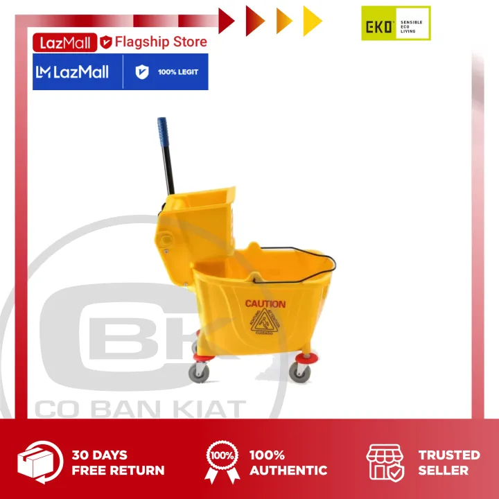 verbergen Kruiden Moment Eko 36L Mop Wringer (Yellow) - Portable Water Bucket with wheels to clean  and disinfect floors. Heavy commercial mop squeezer for tornado speed in  removing dirt, grime, and stains. | Lazada PH
