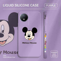 Cetus เคสสำหรับ Vivo Y02A Y02 Y02T ใหม่ล่าสุดการ์ตูน Miaki Mouse Disney กรณีโทรศัพท์ดีไซน์ด้านข้างรูปแบบขอบสี่เหลี่ยมของเหลวปลอกซิลิโคนกล้องคลุมทั้งหมดเคสป้องกันทนแรงกระแทก