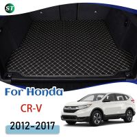 สำหรับฮอนด้า CR-V 2012-2017พื้นท้ายรถหนังซับใน Alas Bagasi Mobil ช่องเก็บสัมภาระพรมปูพื้นหนัง Alas Bagasi Mobil S