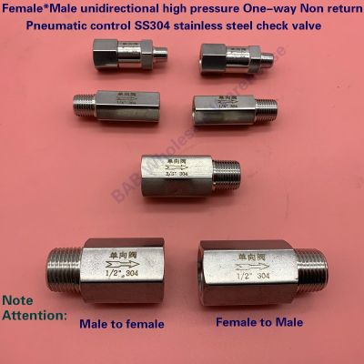 Female to Male/Male-Female unidirectional high pressure One-way Non return pneumatic control SS304 stainless steel check valve