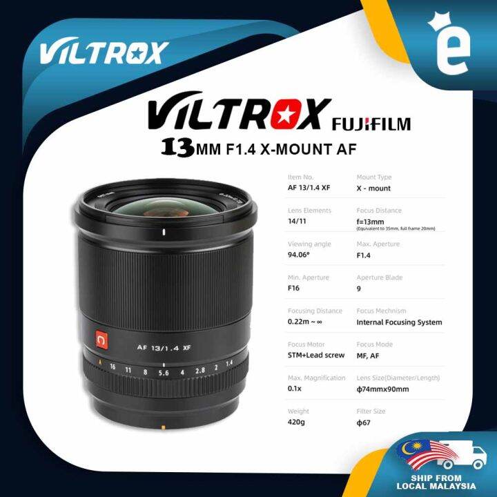 Viltrox 13mm F1 4 Xf Auto Focus Ultra Wide Angle Lens Support Eye Af