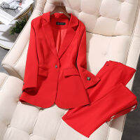 High Quality Suit Pants Two-piece Suit Women M-5XL 2021 New High Quality Ladies Blazer Business Casual Trousers