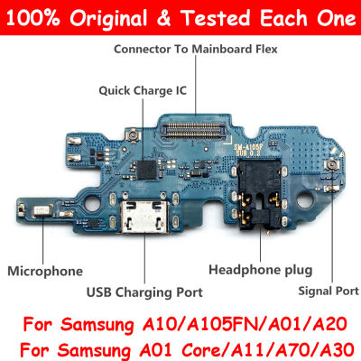 10 Pcslot USB Bararu Asal Mengecas Kabel พอร์ต Flex สำหรับ Samsung A01 A10 A10e A11 A20 Promosi USB Mengecas Plat