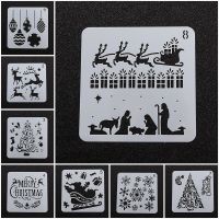 1PC Christmas Style DIY Hollow Out Layering Stencils For Wall Painting Scrapbooking Stamping Album Decorative Embossing Paper