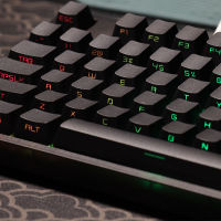 133คีย์ Black Shine ผ่าน PBT Keycap Backlit RGB OEM โปรไฟล์ด้านข้างพิมพ์ Keycaps สำหรับ Cherry MX Mechanical Gaming Keyboard