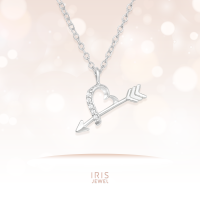 IRIS JEWEL สร้อยคอเงินแท้925 ( Silver Heart and Arrow Necklace with Cubic Zirconia )