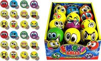 63mm Smile Face Expression Stress Balls  Soft Foam Childrens Puzzle Toys Sponge Vent Ball  Assorted Color Party Favors For Kids Adhesives Tape