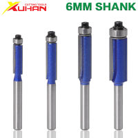 XUHAN 6mm Shank Trim Router Bit พร้อมแบริ่งสําหรับไม้รูปแบบแม่แบบบิตทังสเตนคาร์ไบด์มิลลิ่งคัตเตอร์สําหรับไม้